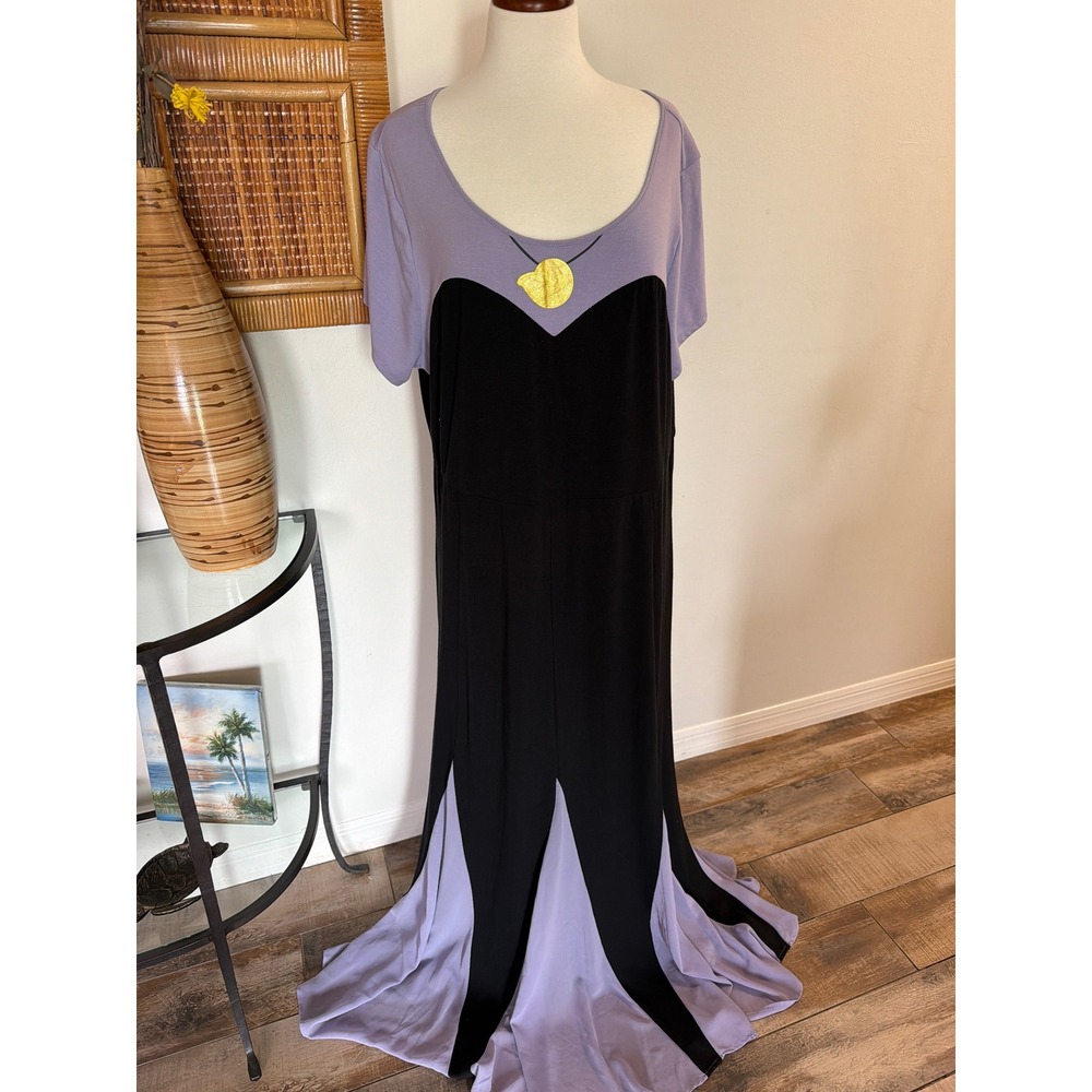 Disney The Little Mermaid Ursula Purple Maxi Dress 3X - Picture 5 of 12